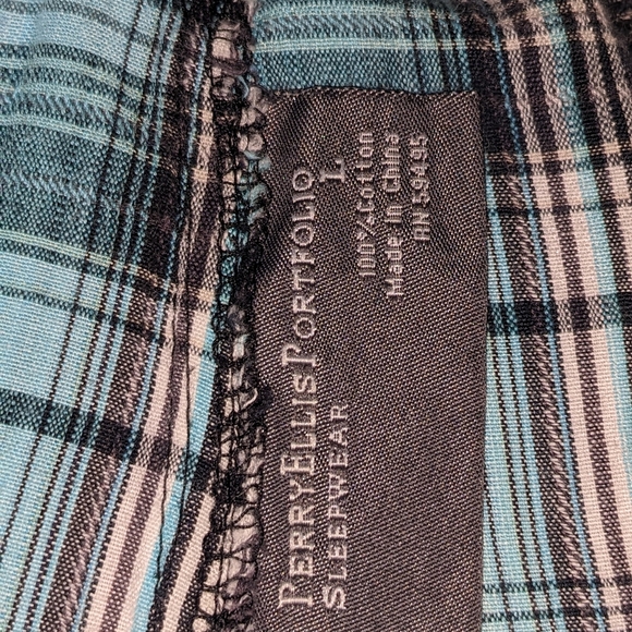 Perry Ellis Men's Portfolio Plaid Sleep Shorts Size L - Picture 5 of 7